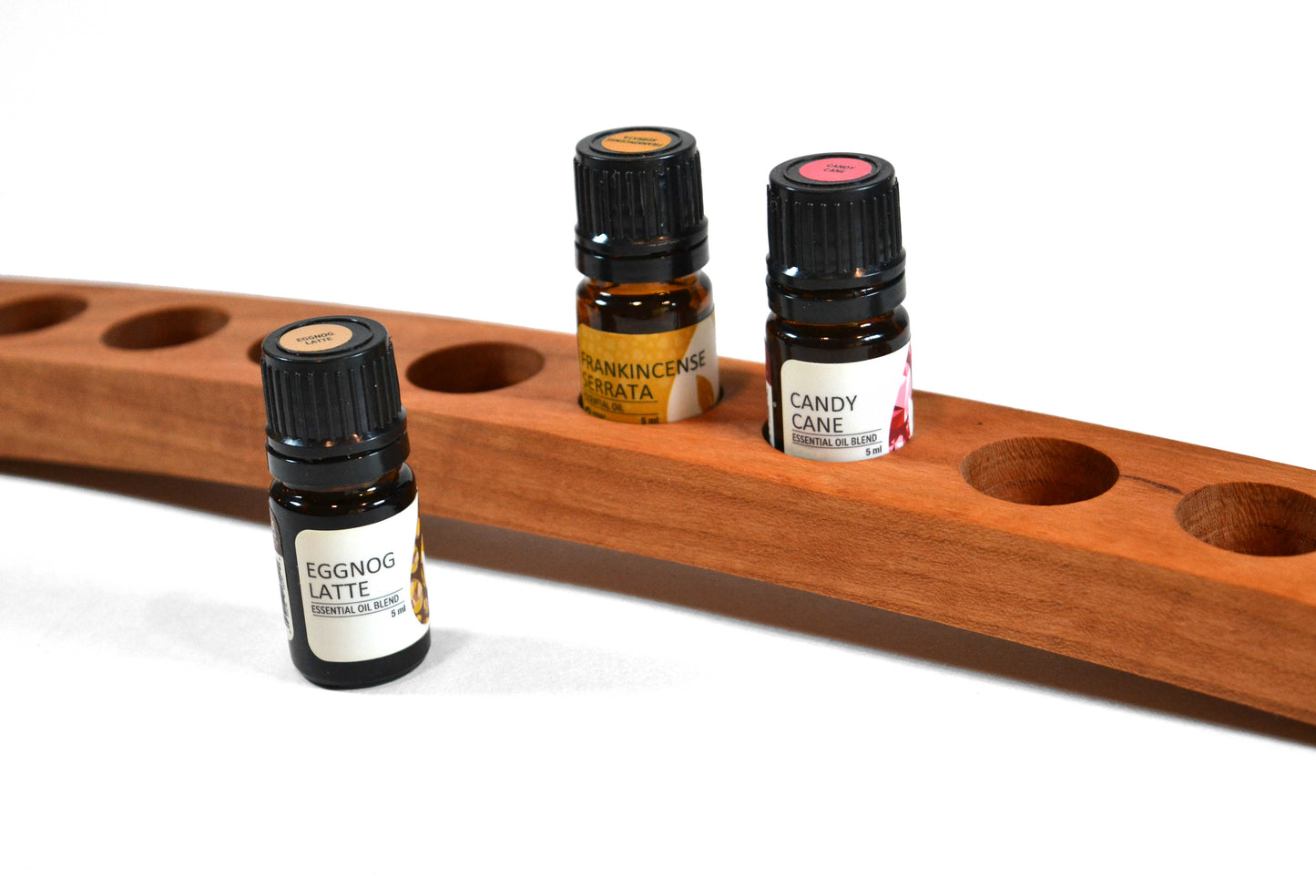 cherry wood essential oils rack for 5mL oils, fits young living