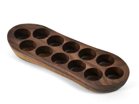 dark walnut essential oils display organizer