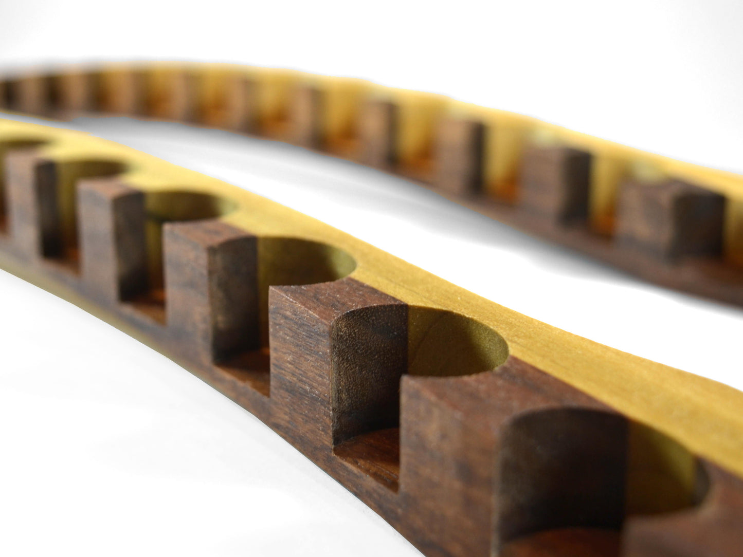 modern angular wooden bottle holder