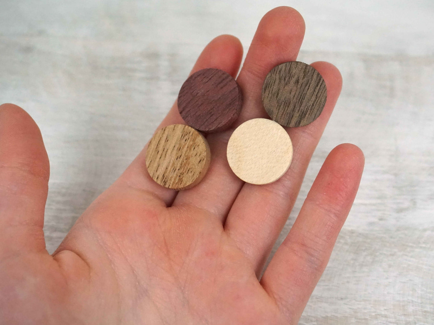 Beautiful natural wooden accent earrings, stud style