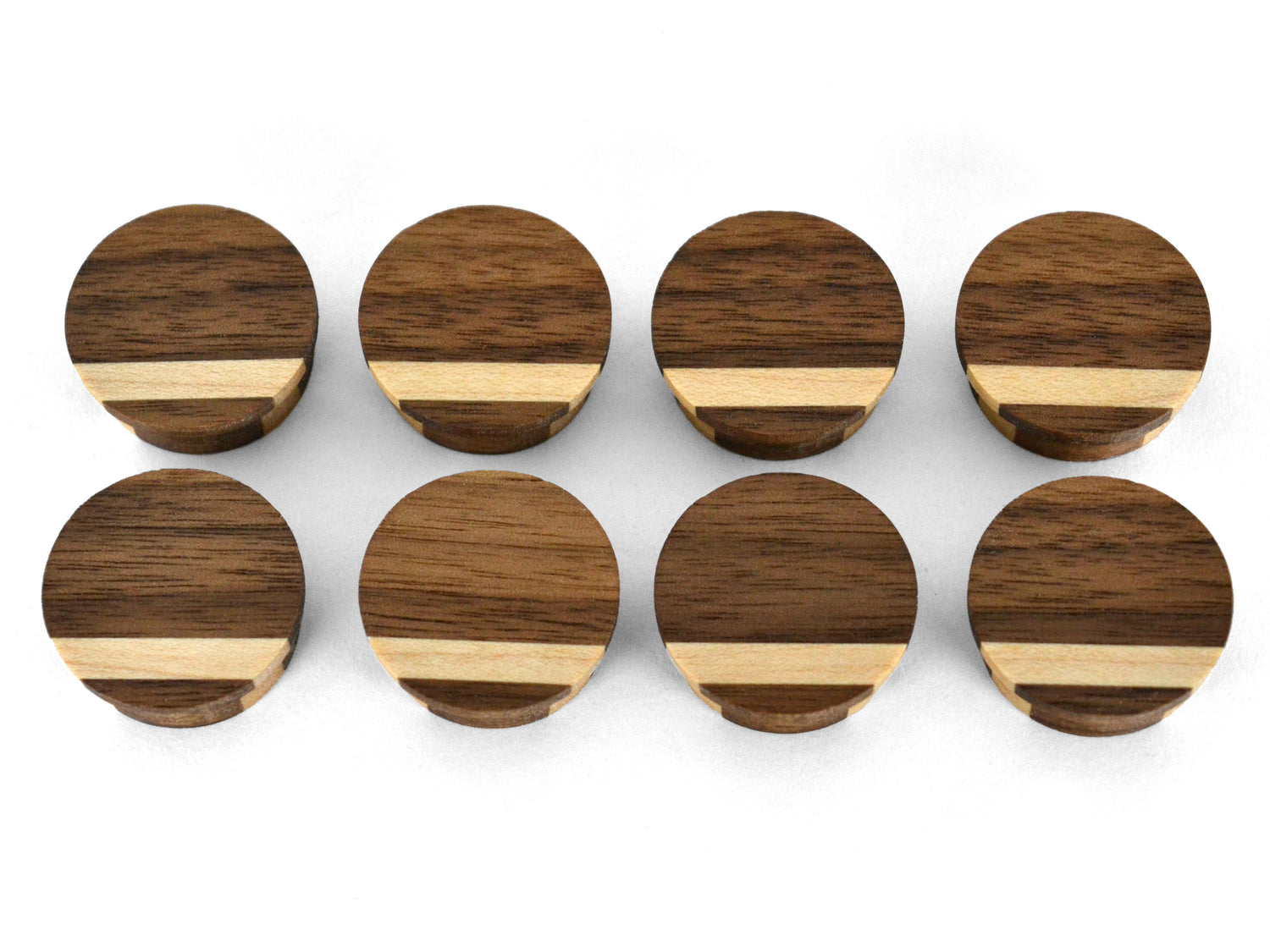 high quality two tone walnut wood magnets with strong neodymium magnet