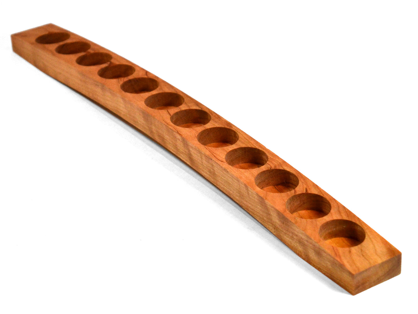 wooden essential oils display rack for one dozen oil bottles,