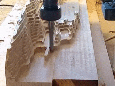 Mountain Sculpture CNC Carving Animated