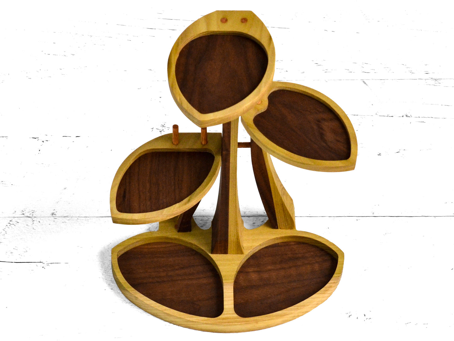 unique tree shaped tray with multiple levels