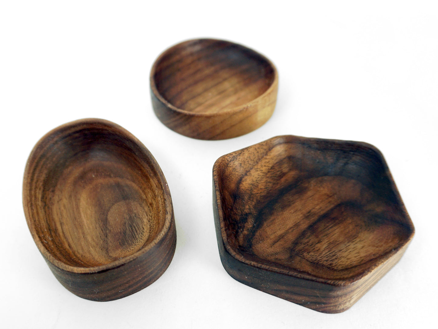 dark walnut wood ring trays