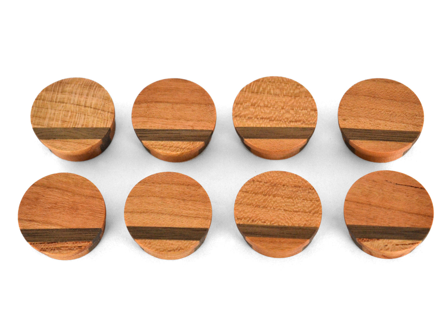 red cherry wood striped neodymium magnets for the fridge
