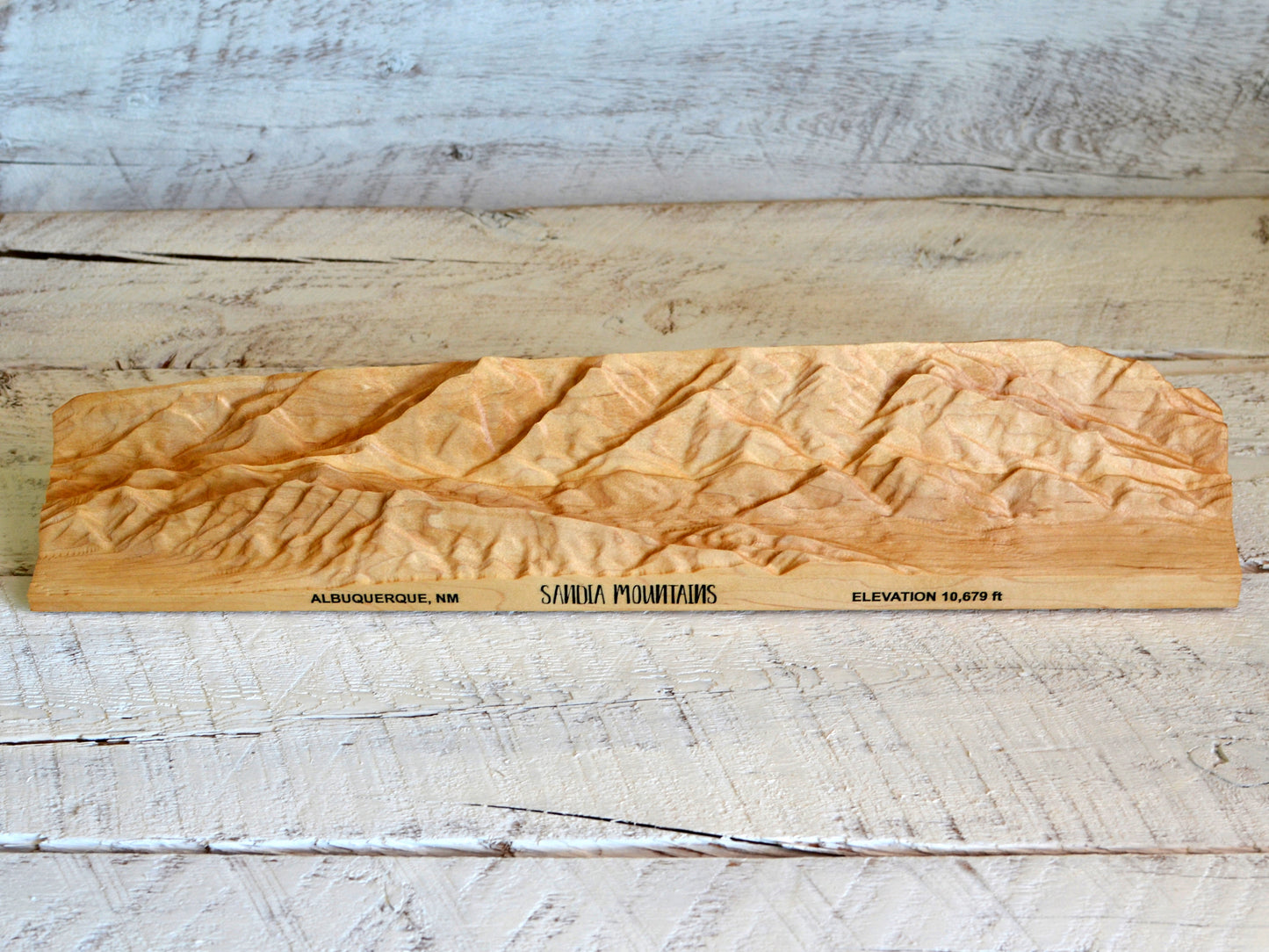 light maple wood albuquerque sandia mountains carving